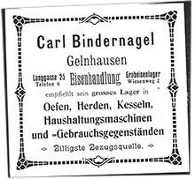 Schild Bindernagel
